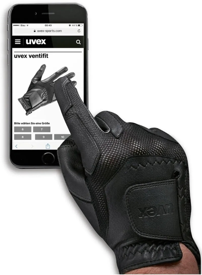 Gants D'équitation Uvex Ventraxion - Souples, Respirants Et Compatibles écrans Tactiles, Même Avec Des Ongles Longs