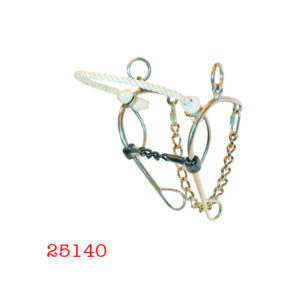 Freno tandem hackamore con soga y barbada